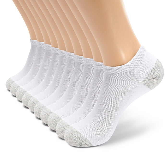 soft cushion comfort ankle socks#color_white