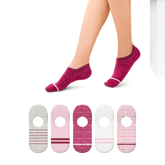No Show Socks Non Slip#color_pink-assort