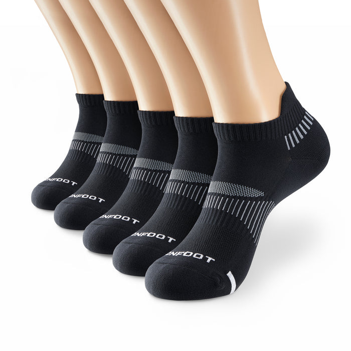 Athletic Silky Dry Ankle Tab 5-Pack Socks