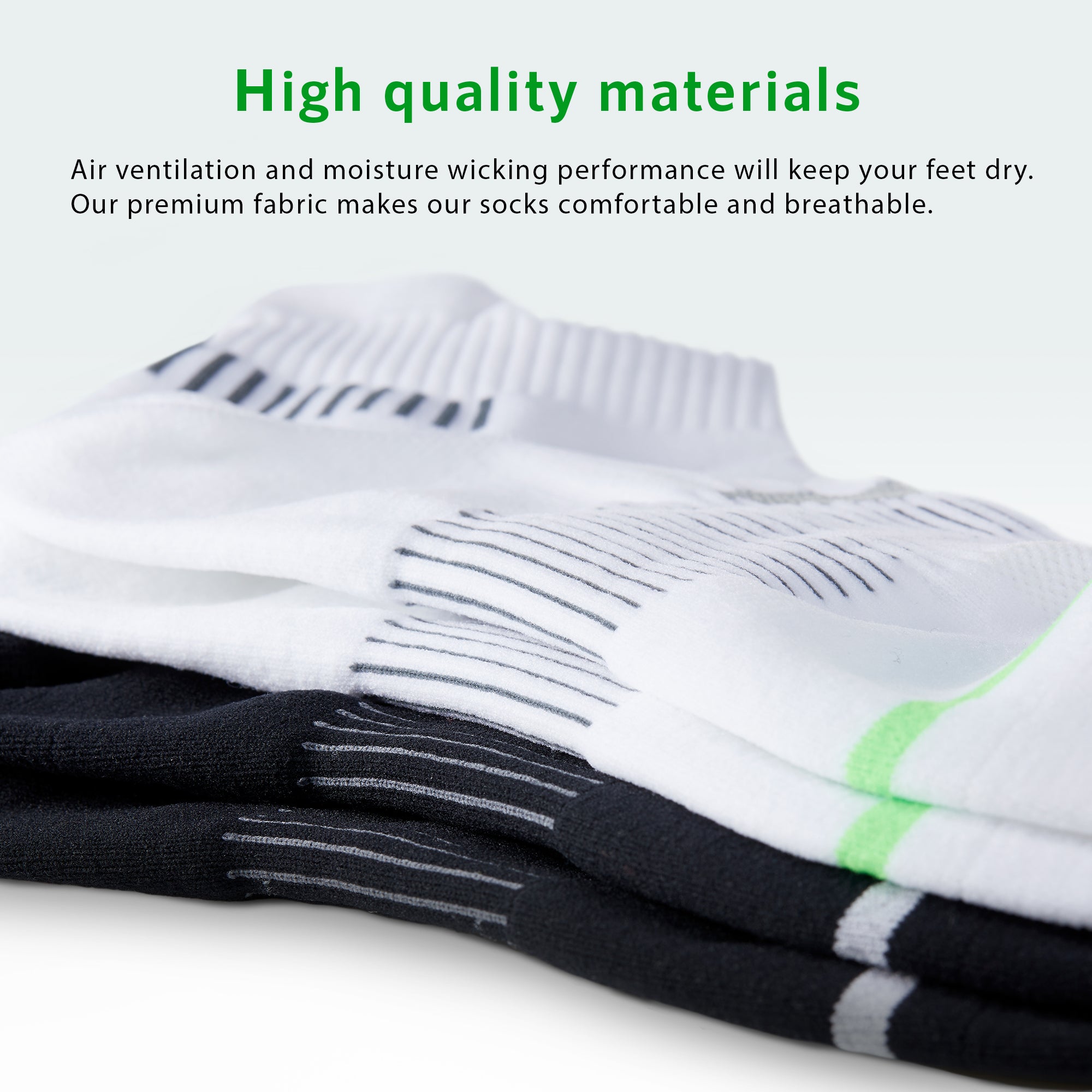 running performance cushioned heel tab ankle socks#color_white-black-mix