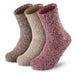 slipper socks#color_brown-beige-pink