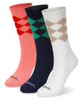 Argyle Multi Crew 3 Pairs Socks