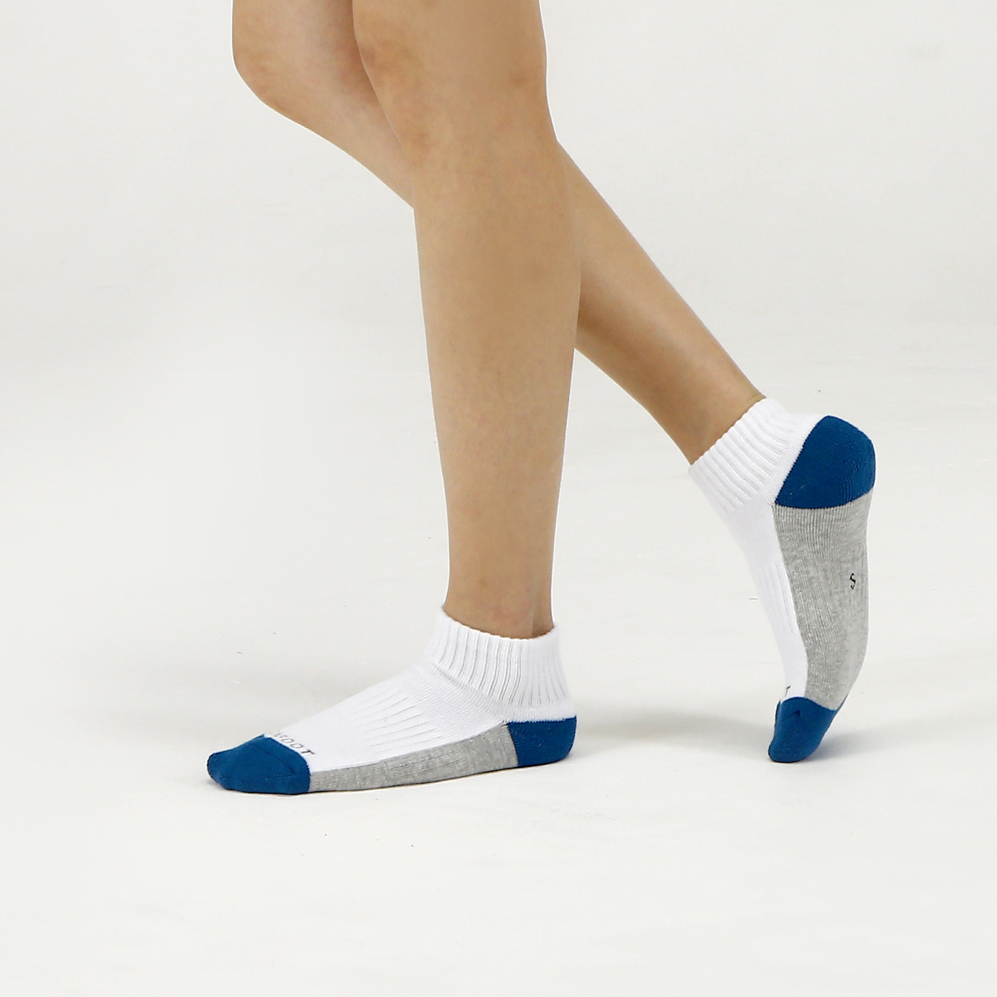 Cushioned Color-block Quarter 6 Pairs Socks