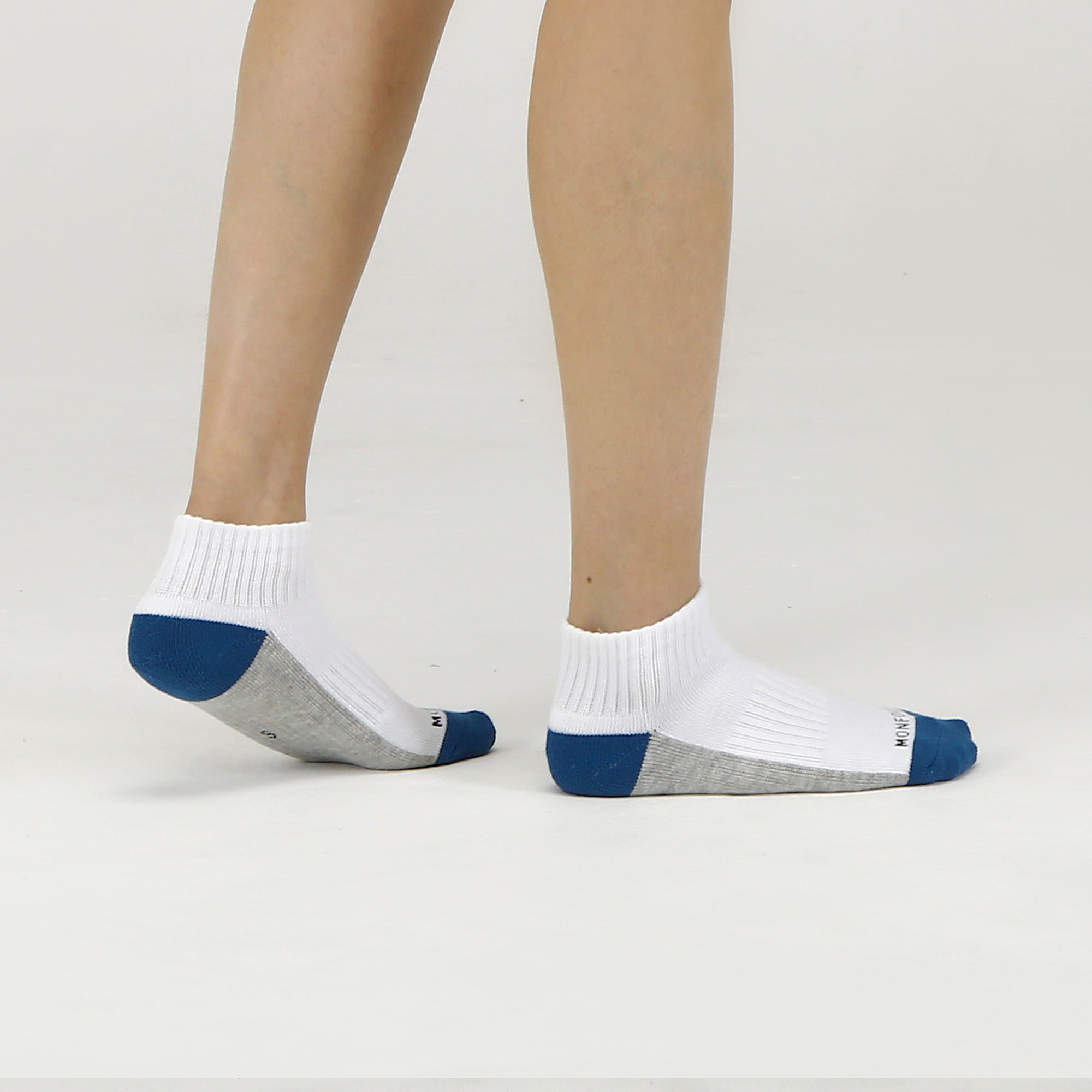 Cushioned Color-block Quarter 6 Pairs Socks