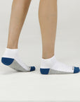 Cushioned Color-block Quarter 6 Pairs Socks