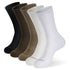 Five pairs of men's socks in different colors.
