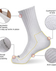 Daily Solid Cushioned Sole Crew 6 Pairs Socks