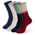 Three pairs of men's socks with different colors.