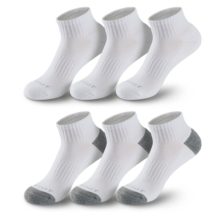 Cushioned Quarter 6 Pairs Socks