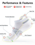 running performance cushioned heel tab ankle socks