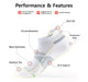 running performance cushioned heel tab ankle socks#color_white