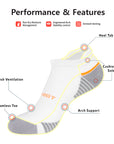 Athletic Silky Dry Ankle Tab 3 Pairs Pickleball Socks