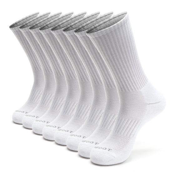 Athletic Cushion Solid Crew 8 Pairs Socks