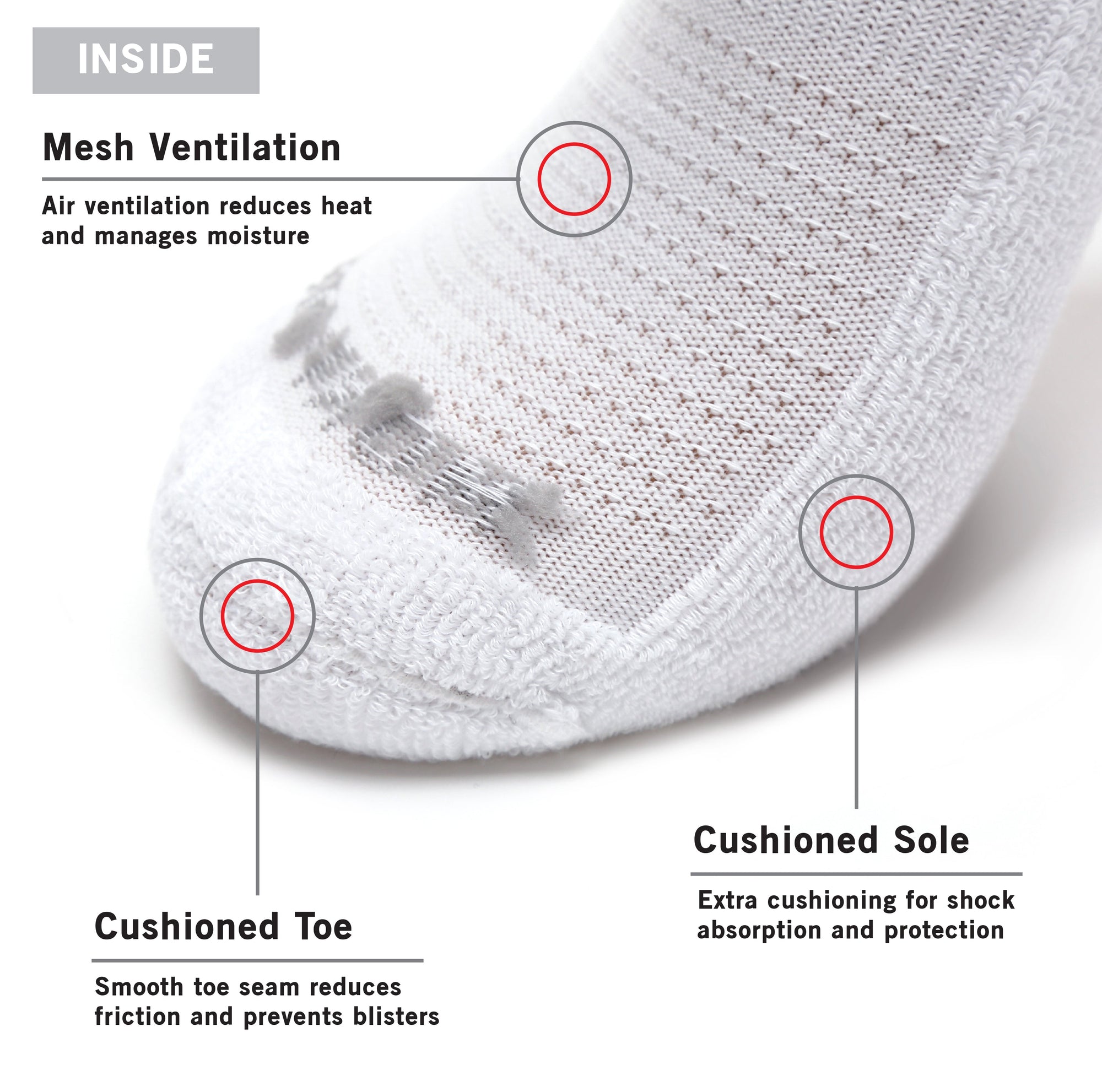 running performance heel tab ankle socks